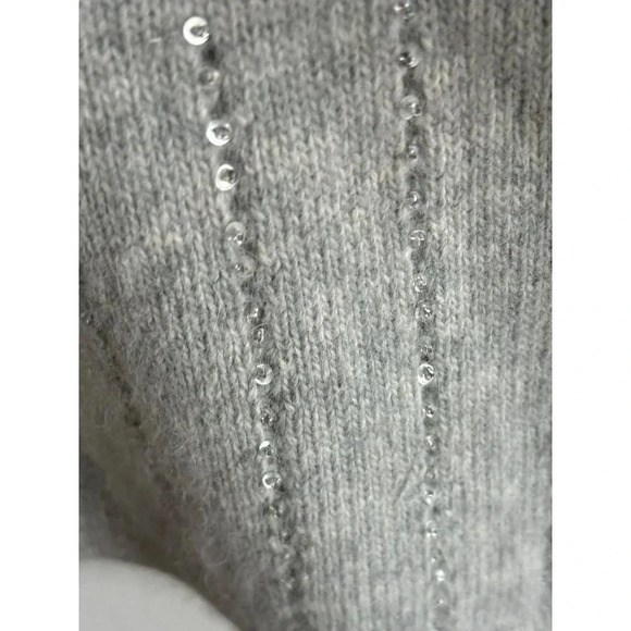 Alice + Olivia Womens Angora Blend Sequins Turtleneck Sweater Dress Gray Sz M/L - Picture 5 of 11